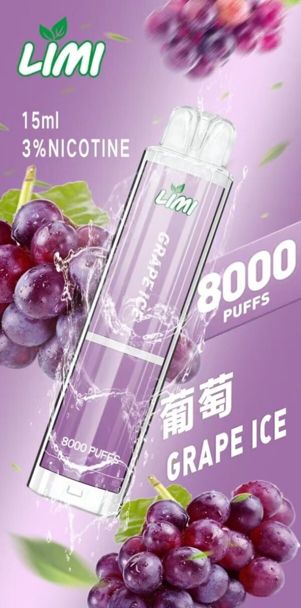 LIMI 8000 PUFFS 發光拋棄式電子煙 台灣電子煙批發 現貨